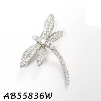 Dragonfly Pave CZ Brooch - AB55836W