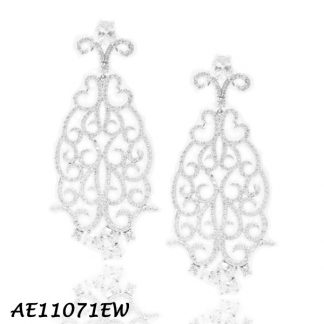 Chandelier Swirl Pave CZ Earring