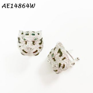 Panther Pave CZ Earring -AE14864W