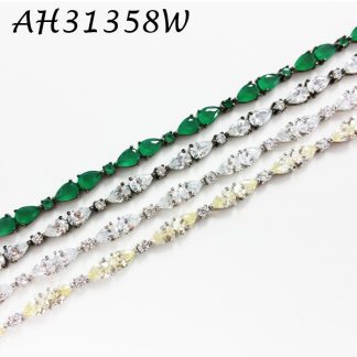 Pear Brilliant With CZ Bracelet - AH31358W