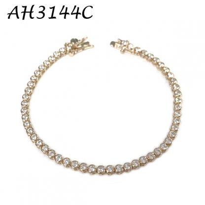 Bezel 2mm CZ Tennis Bracelet - AH3144C