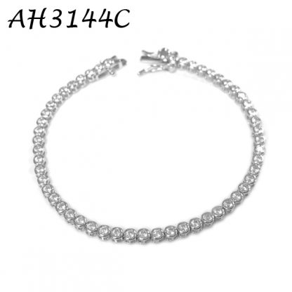 Bezel 2mm CZ Tennis Bracelet - AH3144C