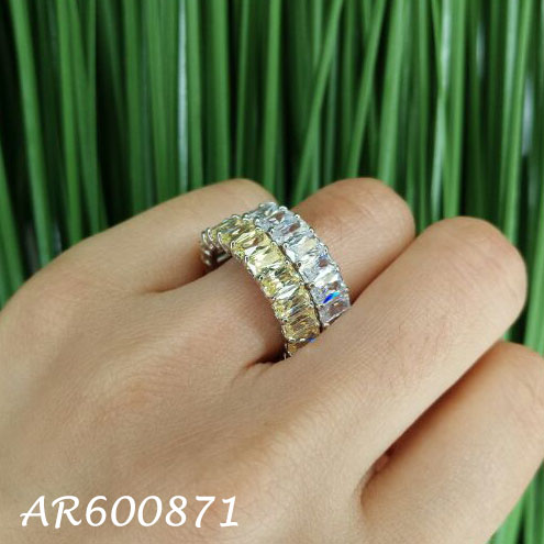 Emerald Cut Small CZ Eternity Ring - AR600871