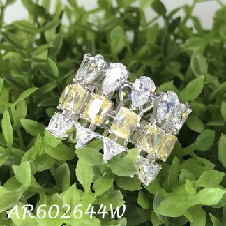 Triple Row Multi-Cut CZ Eternity Ring - AR602644W