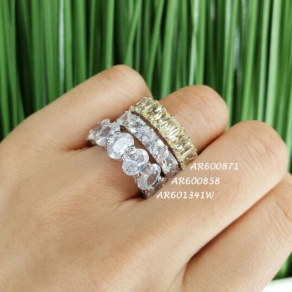 Oval Cut CZ Eternity Ring - AR601341W