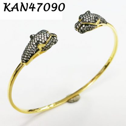 Panther Pave CZ Cuff Bangle - KAN47090