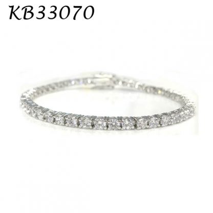 4 Prongs 3mm CZ Tennis Bracelet - KB33070
