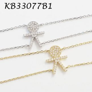 1 Boy Pave CZ Bracelet - KB33077B1