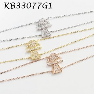 1 Girl Pave CZ Bracelet - KB33077G1