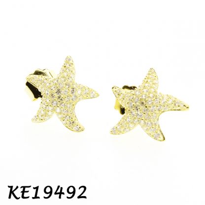 Starfish Pave CZ Earring - KE19492