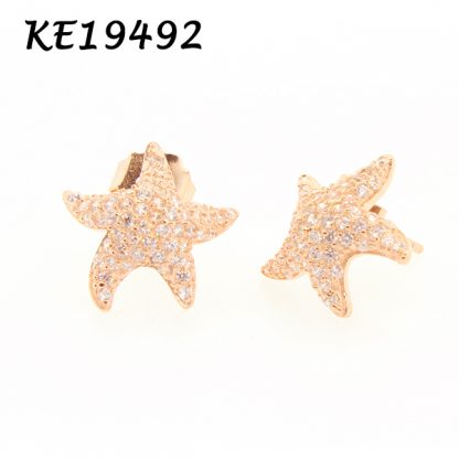 Starfish Pave CZ Earring - KE19492