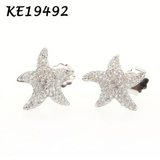 Starfish Pave CZ Earring - KE19492