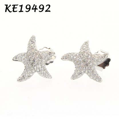 Starfish Pave CZ Earring - KE19492