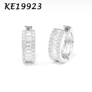 Small Baguette Huggie CZ Earring-KE19923