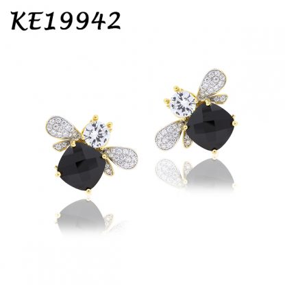 Candy Bee Colorful CZ Earring - KE19942, Matching Necklace PGN29942
