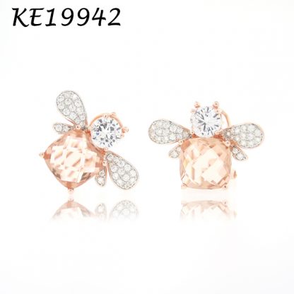 Candy Bee Colorful CZ Earring - KE19942, Matching Necklace PGN29942