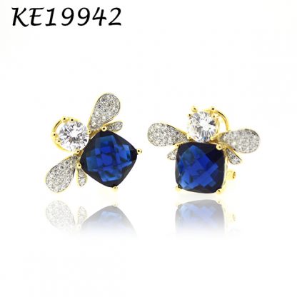 Candy Bee Colorful CZ Earring - KE19942, Matching Necklace PGN29942