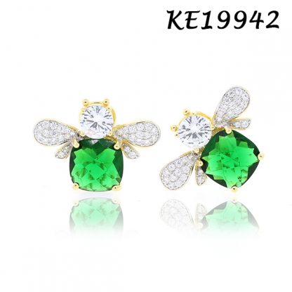 Candy Bee Colorful CZ Earring - KE19942, Matching Necklace PGN29942