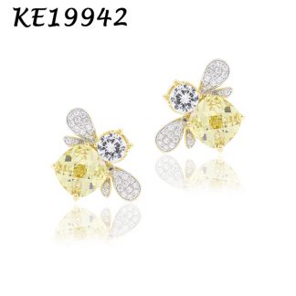 Candy Bee Colorful CZ Earring - KE19942, Matching Necklace PGN29942