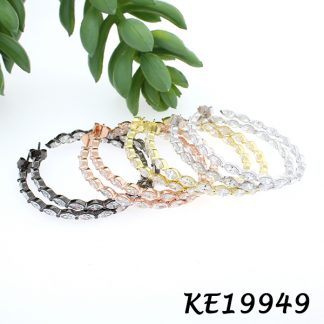 Marquise CZ Round Hoop Earring - KE19949