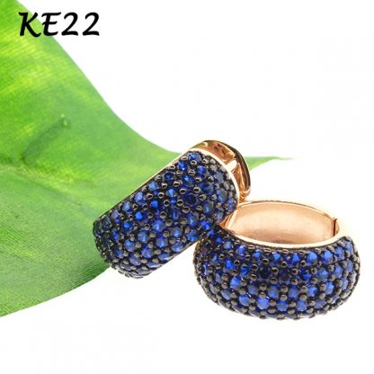 Wide Pave CZ Huggie-KE22