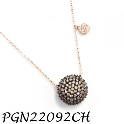 Ball Pave Dot Necklace - PGN22092