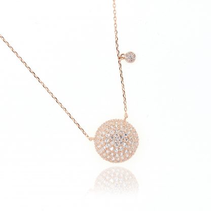 Ball Pave Dot Necklace - PGN22092