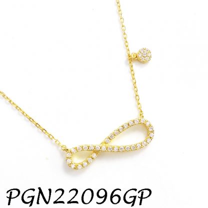 Infinity Pave CZ Silver Necklace - PGN22096