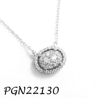 Oval Pave Necklace - PGN22130