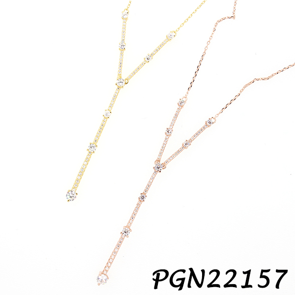 Lariat CZ Necklace - PGN22157