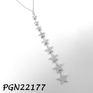 Stars Pave CZ Lariat Necklace - PGN22177