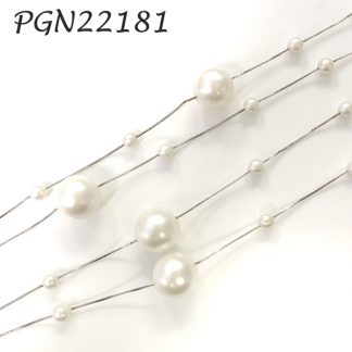 Pearls Large & Small Long Necklace - PGN22181