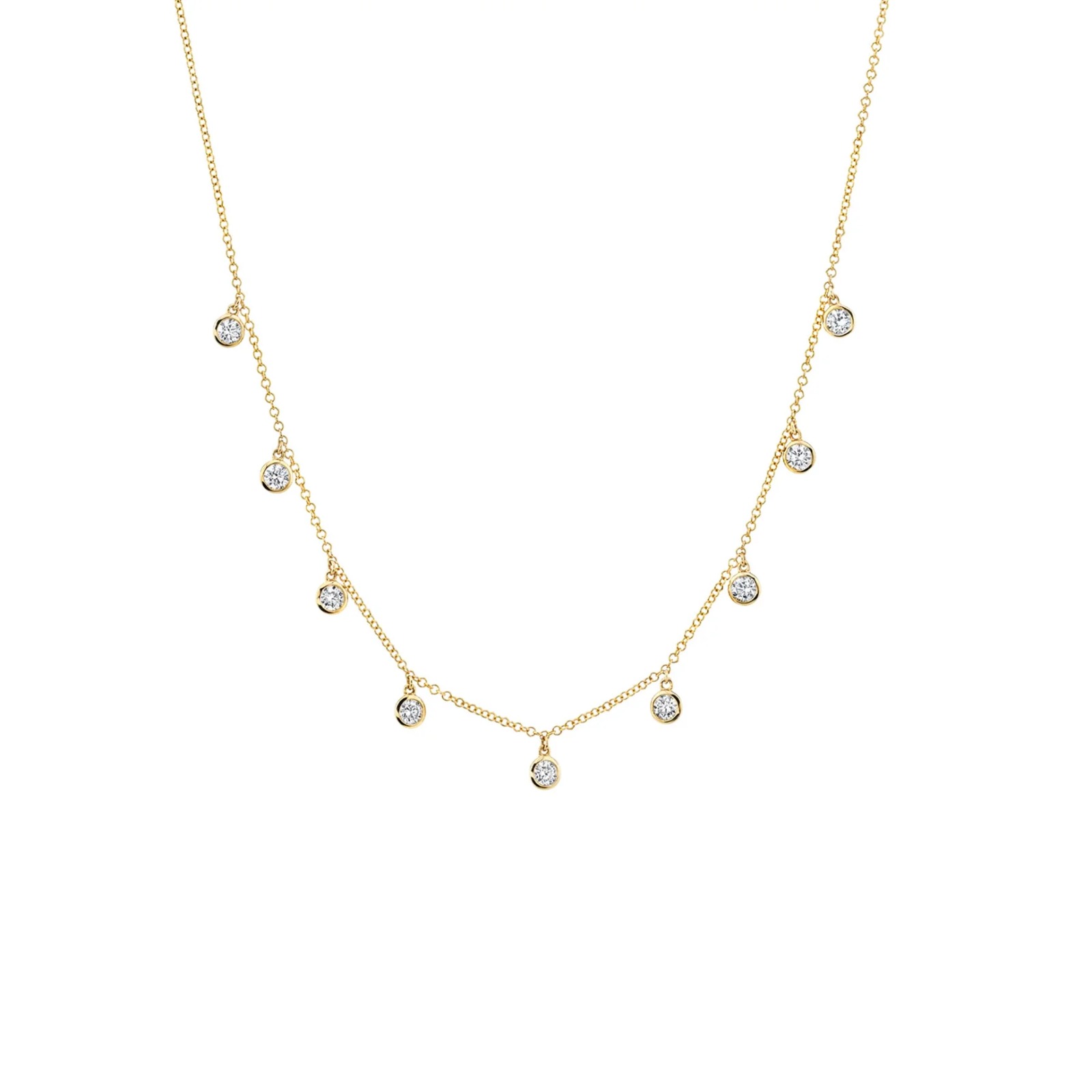 Floating Bezels Diamond CZ Necklace – PGN22100 – Classic and Co Inc